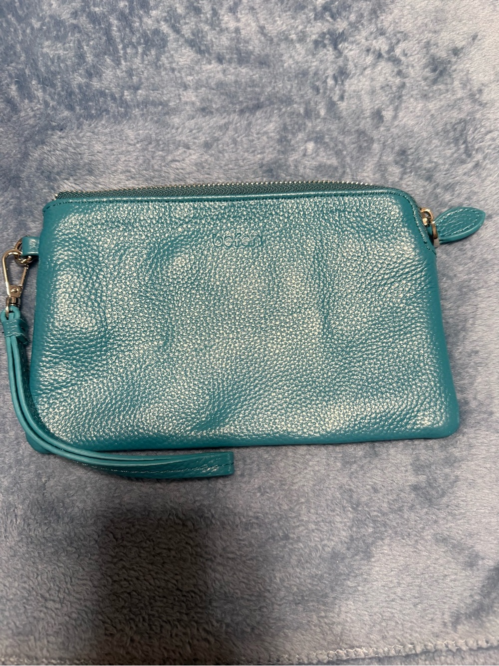 Teal Leather Wristlet Clutch - Befen Brand